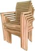 Garten-Sitzgruppe MIRJA 5-tlg. - Teak, Teakbraun | Gartenmöbel-Set Gartengarnitur Garten-Essgruppe mit Stühlen und Esstisch Bild 4