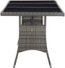 vidaXL Gartentisch Grau 170 x 80 x 74 cm Poly Rattan 318717 Bild 3