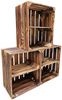 Holzkisten Weinkisten Kisten Vintage Geflammt 50 x 40 x 30cm mit Regalböden DIY Bild 2