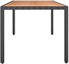 vidaXL Gartentisch 75 x 90 x 190 cm mit Holzplatte Schwarz Poly Rattan & Akazienholz Bild 4