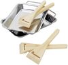 LANDMANN Grillpfännchen 2er-Set Servierpfännchen Grillschale Grillpfanne Raclette Mini-Pfanne BBQ Bambusschaber Bild 5