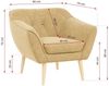 Sofa, Skandinavischer Stil, Holzbeine - PIRS - 1 Sitzer - Gelb - Stoff Bild 3