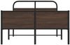 Doppelbett, Bettgestell Modernen ohne Matratze 140x190 cm Braun Eichen-Optik d1697e Bild 5
