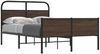 Doppelbett, Bettgestell Modernen ohne Matratze 140x190 cm Braun Eichen-Optik d1697e Bild 2