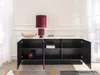 Vente-unique - DEVIKA Sideboard Holz, Platte SchwarzWeiß - B 40 cm x H 80 cm x L 189,6 cm Bild 3
