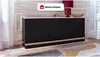 Vente-unique - DEVIKA Sideboard Holz, Platte SchwarzWeiß - B 40 cm x H 80 cm x L 189,6 cm Bild 2