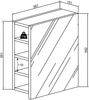 VCM Badmöbel Spiegelschrank Flandu 918250 Weiß H. 59 x B. 40 x T. 15 cm Bild 5