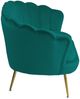 Muschelsofa Metall Gold Samt Grün Bild 4