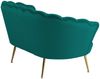 Muschelsofa Metall Gold Samt Grün Bild 3