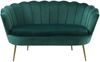 Muschelsofa Metall Gold Samt Grün Bild 2