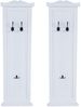2er-Set Garderobe T33, Wandgarderobe Garderobenpaneel, Wandhaken Holz 109x28x4cm ~ weiß lackiert Bild 2