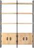 vidaXL Bücherregal 4 Etagen 124x30x180 cm Mango Massivholz 284417 Bild 2