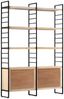 vidaXL Bücherregal 4 Etagen 124x30x180 cm Mango Massivholz 284417 Bild 4