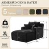BlingBin Loungesofa Modernes Chaiselongue Sofa Chaiselongue-Sofa aus Cord, ohne Montage mit Taschenfederkern & Schaumstoffpolsterung 1 Teile, stilvolles 1-Sitzer-Liegesofa für Wohnzimmer, Büro oder Apartment Bild 4