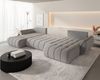 Wohnlandschaft Sofa mit Schlaffunktion MISATO Stoff Monolith Dunkelbraun Bild 4