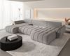 Wohnlandschaft Sofa mit Schlaffunktion MISATO Stoff Monolith Dunkelbraun Bild 3