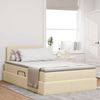 vidaXL Aufbewahrungsbett mit Matratze Creme 120 x 200 cm Holzwerkstoff 3370504 Bild 1