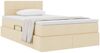 vidaXL Aufbewahrungsbett mit Matratze Creme 120 x 200 cm Holzwerkstoff 3370504 Bild 3