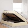 vidaXL Aufbewahrungsbett mit Matratze Creme 120 x 200 cm Holzwerkstoff 3370504 Bild 4