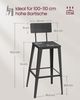 Vasagle Barhocker, 2er Set, Barstühle, Küchenstühle, mit Rückenlehne, Stahlgestell, einfache Montage, Industrie-Design, aschschwarz-tintenschwarz LBCDE078B02 Bild 5