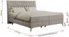 Boxspringbett mit 2 Bettkästen Matratze und Topper - MILEN - 180x200cm - Beige Stoff - H3 Bild 5