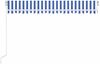 vidaXL Markise Manuell Einziehbar 450x350 cm Blau und Weiß 3068996 Bild 4