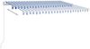 vidaXL Markise Manuell Einziehbar 450x350 cm Blau und Weiß 3068996 Bild 3
