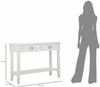 Dmora Konsolentisch Bakar, Tisch, Eingangskonsole, Regal, 110x40 h82 cm, Weiß Bild 3