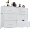 SURFOU Kommode mit 7 Schubladen Sideboard Mehrzweckschrank Schubladenschrank (Aufbewahrungsschrank Hoch Holztop Komodenschrank Sideboard Möbel), für Schlafzimmer, Wohnzimmer, Kinderzimmer, Flur, Aufbewahrungsschrank Bild 5