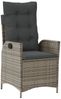 vidaXL 3-tlg. Bistro-Set mit Kissen Grau Poly Rattan 365275 Bild 4