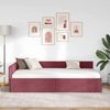vidaXL Eckbettgestell mit Kopfteil Weinrot 90 cm x 190 cm Stoff 42016038 Bild 3