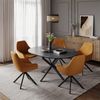 Esstisch Loyd Anthrazit/Schwarz 120 x 120 cm ausziehbar Vicco Bild 3