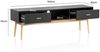 Lowboard Schwarz mit Eiche-Dekor 150x50x40 cm TV-Kommode Modern, Design TV-Sc... Bild 4