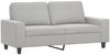 vidaXL 2-Sitzer-Sofa Hellgrau 140 cm Mikrofasergewebe 348982 Bild 2