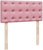 vidaXL Boxspringbett mit Matratze Rosa 90x200 cm Samt 3287643 Bild 5
