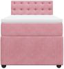 vidaXL Boxspringbett mit Matratze Rosa 90x200 cm Samt 3287643 Bild 4