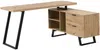 Vente-unique - NAYARO Büromöbel Holz, Platte SchwarzBeige - B 120 cm x H 75 cm x L 150 cm Bild 2