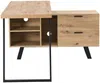 Vente-unique - NAYARO Büromöbel Holz, Platte SchwarzBeige - B 120 cm x H 75 cm x L 150 cm Bild 5