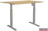 SUN-FLEX®EASYDESK ADAPT l Schreibtisch 140*80 cm weißes Aluminium Birken-Laminat Bild 1