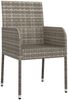 vidaXL Gartenstühle mit Kissen 4 Stk. Poly Rattan Grau 319888 Bild 4