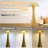 ZMH LED Tischlampe Touch Dimmbar 3000-6500K Weiß/Gold Nachttischlampe mit Akku Innen und Aussen Beleuchtung Tagbare Tischleuchte Aufladen Leseleuchte mit USB für Schlafzimmer Wohnzimmer Restaurant Hotel Bild 3