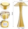 ZMH LED Tischlampe Touch Dimmbar 3000-6500K Weiß/Gold Nachttischlampe mit Akku Innen und Aussen Beleuchtung Tagbare Tischleuchte Aufladen Leseleuchte mit USB für Schlafzimmer Wohnzimmer Restaurant Hotel Bild 2