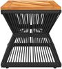 vidaXL Couchtisch mit Drahtgestell Schwarz 38x38x38 cm Akazienholz 365636 Bild 5