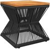 vidaXL Couchtisch mit Drahtgestell Schwarz 38x38x38 cm Akazienholz 365636 Bild 2