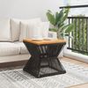 vidaXL Couchtisch mit Drahtgestell Schwarz 38x38x38 cm Akazienholz 365636 Bild 3