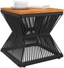 vidaXL Couchtisch mit Drahtgestell Schwarz 38x38x38 cm Akazienholz 365636 Bild 4
