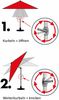 Doppler Sonnenschirm / Kurbelschirm "Active Auto Tilt 320", 320 cm Hellgrau Bild 4