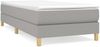 vidaXL Polsterbett, Stoff, 25,0 cm, Hellgrau, 90x190 cm, Natur Bild 2