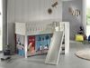 Vipack 'Scott' Spielbett mit Rolllattenrost, Rutsche, Leiter und Textilset "Pet Shop", weiß lackiert, 90x200 cm Bild 2