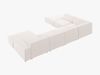 Micadoni Panorama-Ecksofa Jodie 7-Sitzer Links Strukturierter Stoff Megan Helles Beige Bild 3